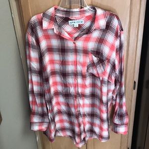 Ava and Viv plaid shirt